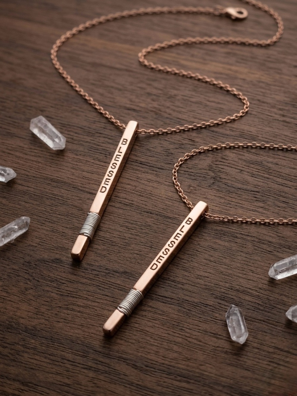 "Blessed" Vertical Bar Necklace (1)